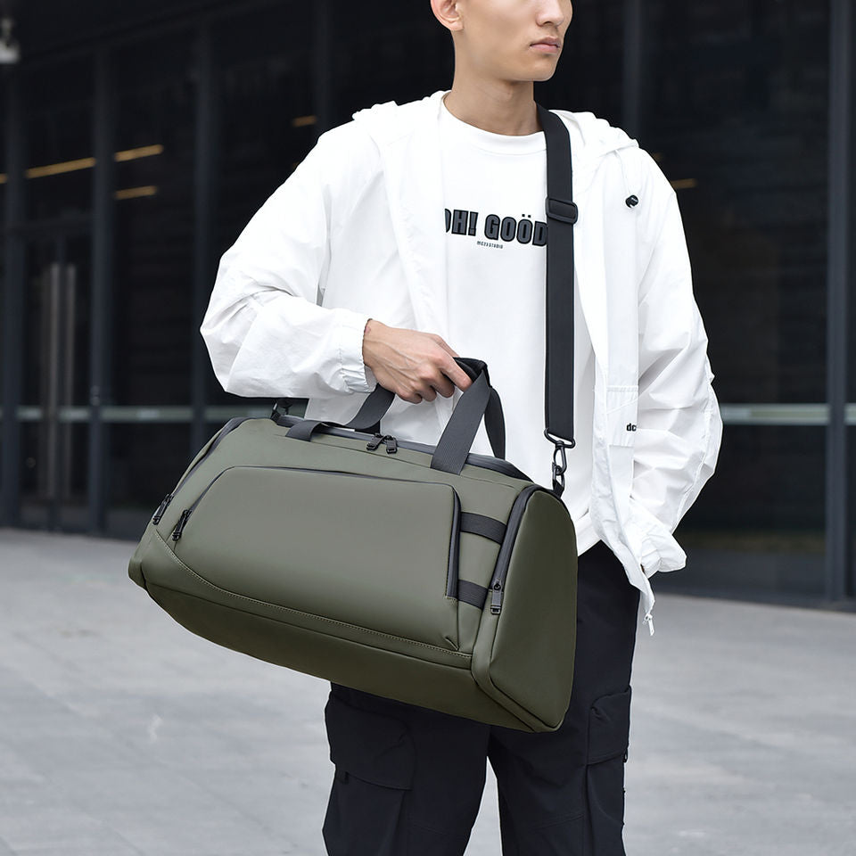 Locus Amicus KRONOS Duffel Bag – Waterproof PU Travel Gym Bag Titan Black