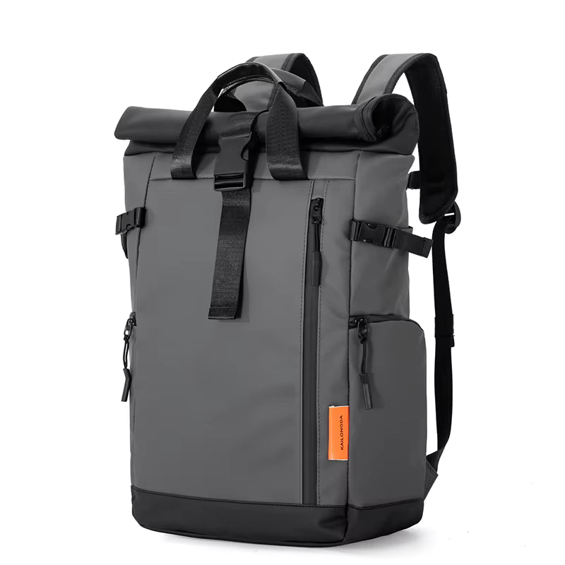 Trendy Waterprof Rolltop Backpack SELENE Steel Ash