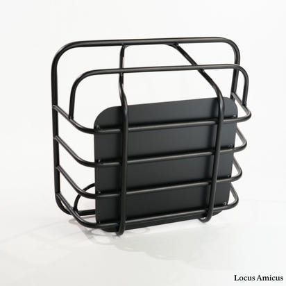 Fatbike Front Carrier Basket – Black Aluminum with Aluminum Insert & Cup Holder – Compatible with Ouxi V8/V20, EB2/EB4/EB8