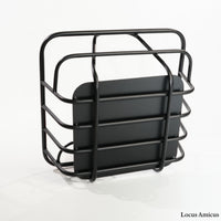 Fatbike Front Carrier Basket – Black Aluminum with Aluminum Insert & Cup Holder – Compatible with Ouxi V8/V20, EB2/EB4/EB8