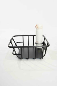 Fatbike Front Carrier Basket – Black Aluminum with Aluminum Insert & Cup Holder – Compatible with Ouxi V8/V20, EB2/EB4/EB8