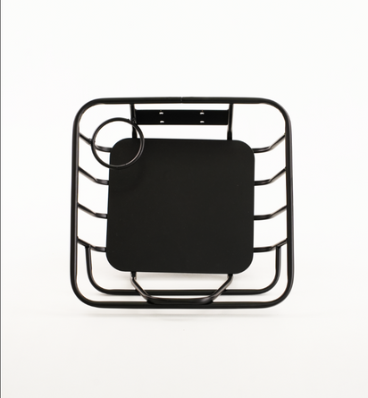 Fatbike Front Carrier Basket – Black Aluminum with Aluminum Insert & Cup Holder – Compatible with Ouxi V8/V20, EB2/EB4/EB8