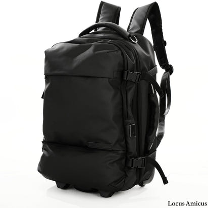 Locus Amicus Maximus Smart Travel Backpack – Luxe 2-in-1 Rugzak & Trolley (60L) met Weegschaal, USB-poort, Laptopvak & Vacuümpomp