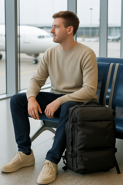 Locus Amicus Maximus Smart Travel Backpack – Luxe 2-in-1 Rugzak & Trolley (60L) met Weegschaal, USB-poort, Laptopvak & Vacuümpomp