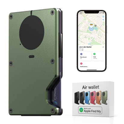 NYX Smart RFID Cardholder with Built-in Bluetooth Tracker – Olive Green | Locus Amicus