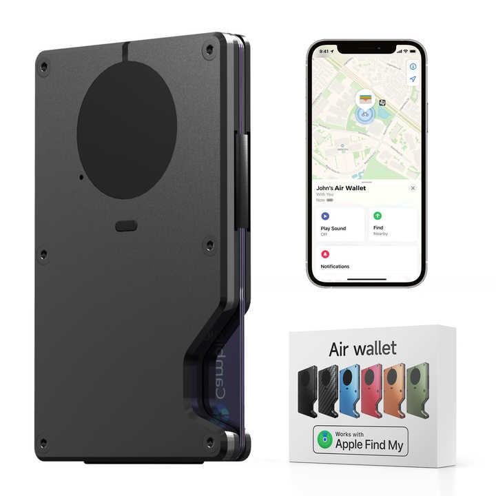 NYX Smart RFID Cardholder with Built-in Bluetooth Tracker – Midnight Black | Locus Amicus