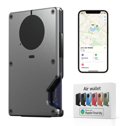 NYX Smart RFID Cardholder with Built-in Bluetooth Tracker – Stone Grey | Locus Amicus