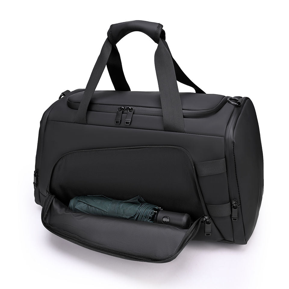 Locus Amicus KRONOS Duffel Bag – Waterproof PU Travel Gym Bag Titan Black