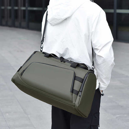 Locus Amicus KRONOS Duffel Bag – Waterproof PU Travel Gym Bag Athena Grey