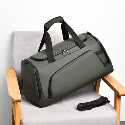 Locus Amicus KRONOS Duffel Bag – Waterproof PU Travel Gym Bag Titan Black