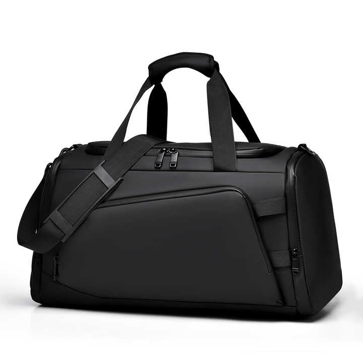 Locus Amicus KRONOS Duffel Bag – Waterproof PU Travel Gym Bag Titan Black