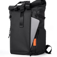 Trendy waterproof  Rolltop Laptop Backpack SELENE Titan Black