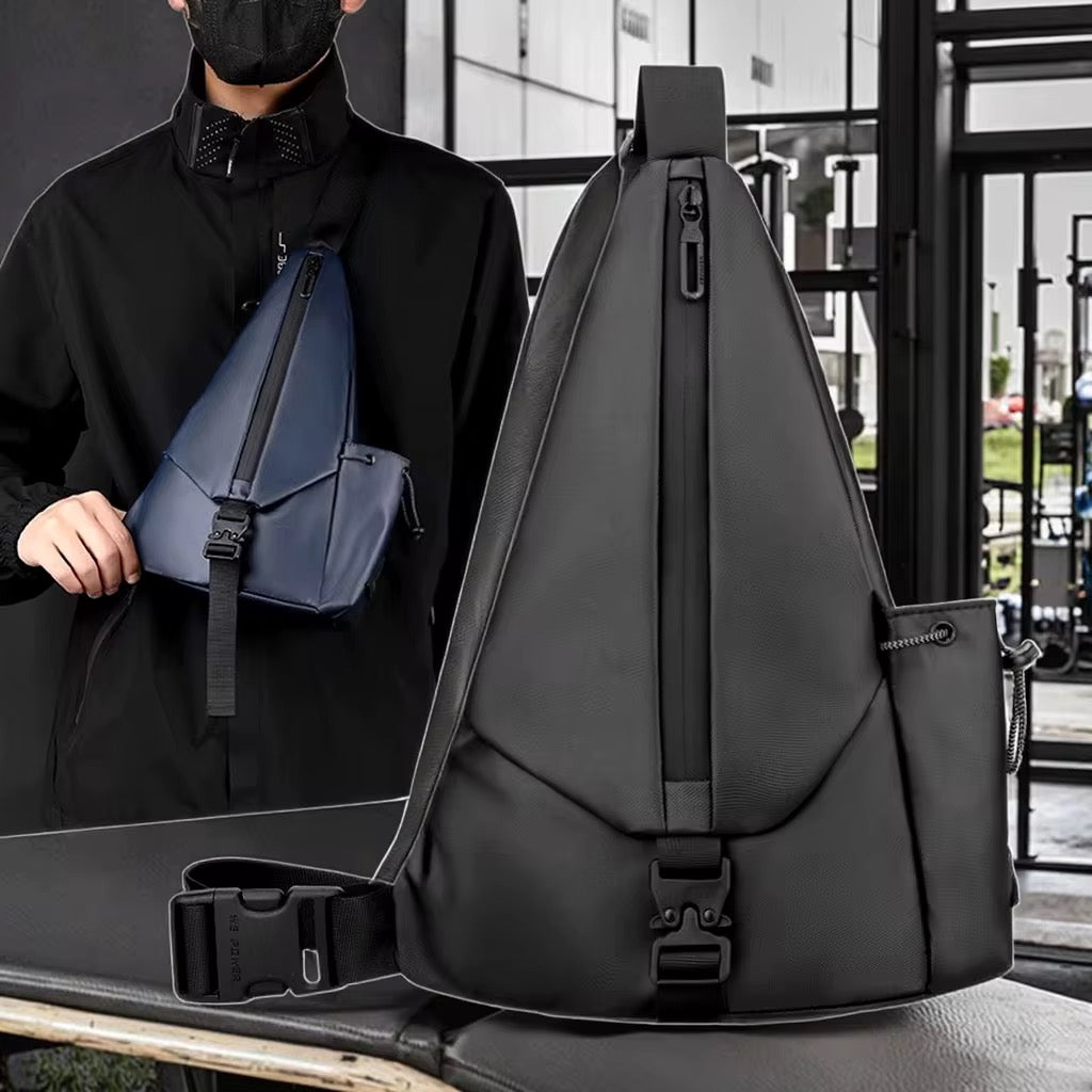 ocus Amicus HYDROS – Waterproof Crossbody Sling Bag for Men & Women (Midnight Black) | Anti-Theft Travel Shoulder Bag with Water Bottle Pocket