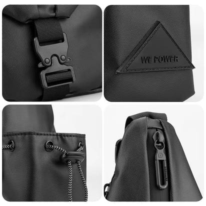 Locus Amicus HYDROS – Waterproof Crossbody Sling Bag for Men & Women (Steel Grey) | Anti-Theft Travel Shoulder Bag with Water Bottle Pocket